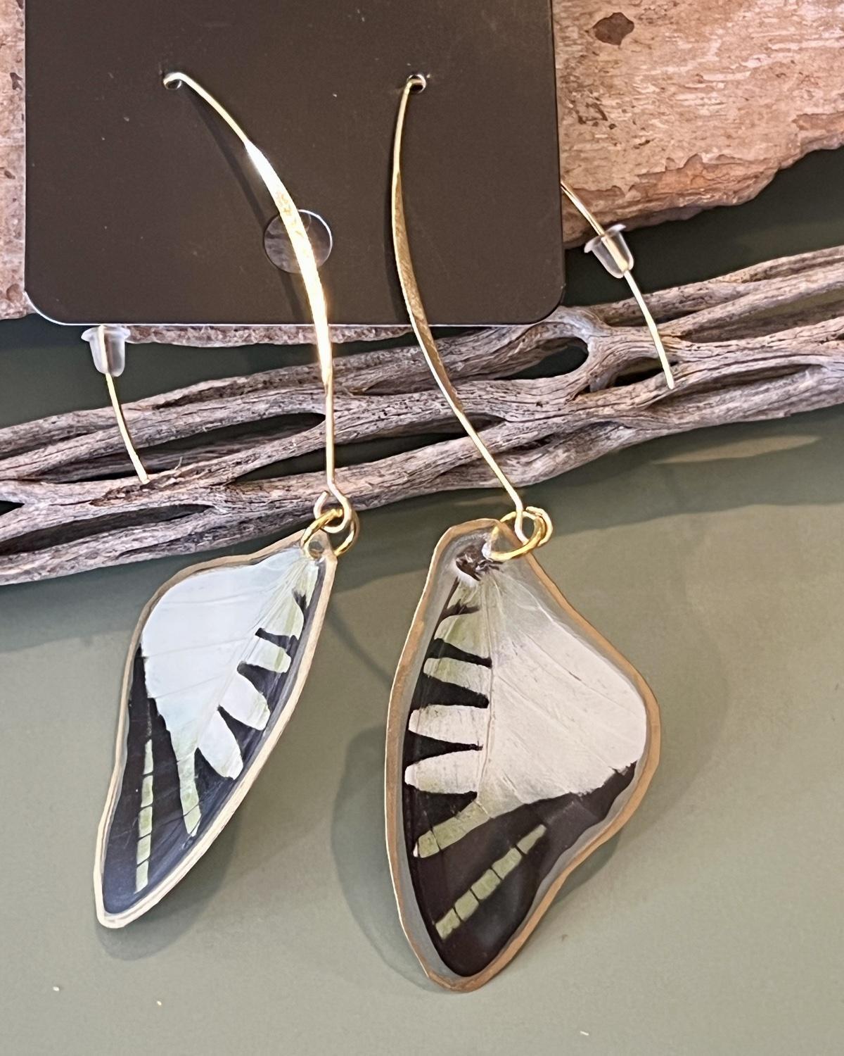 Pajaro Negro Butterfly Wing Earrings