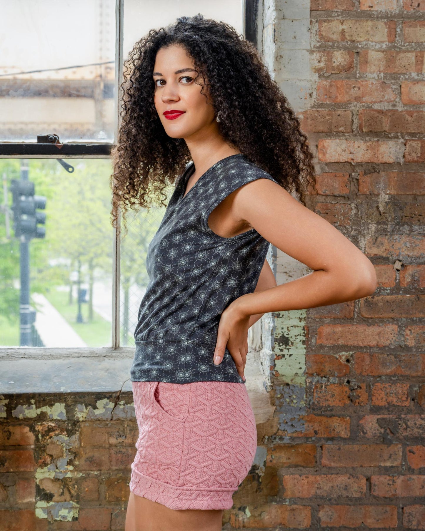 Squasht Short Shorts in Textured Pink Sherbet - Size Small, Large - SALE