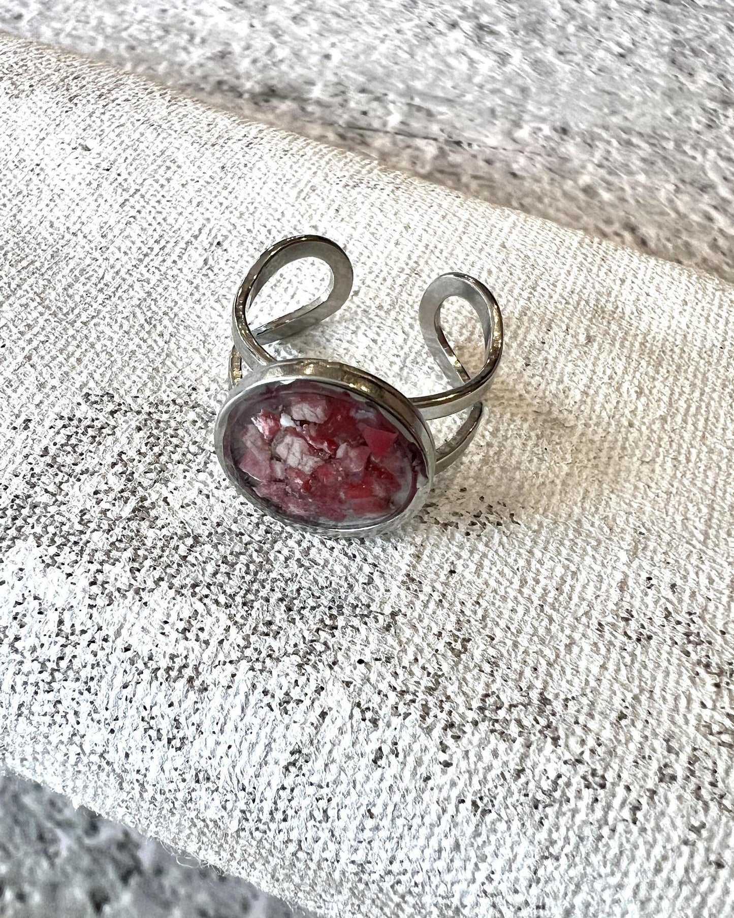 Plastic Beach Collections - Adjustable Silver Ring - Opakapaka