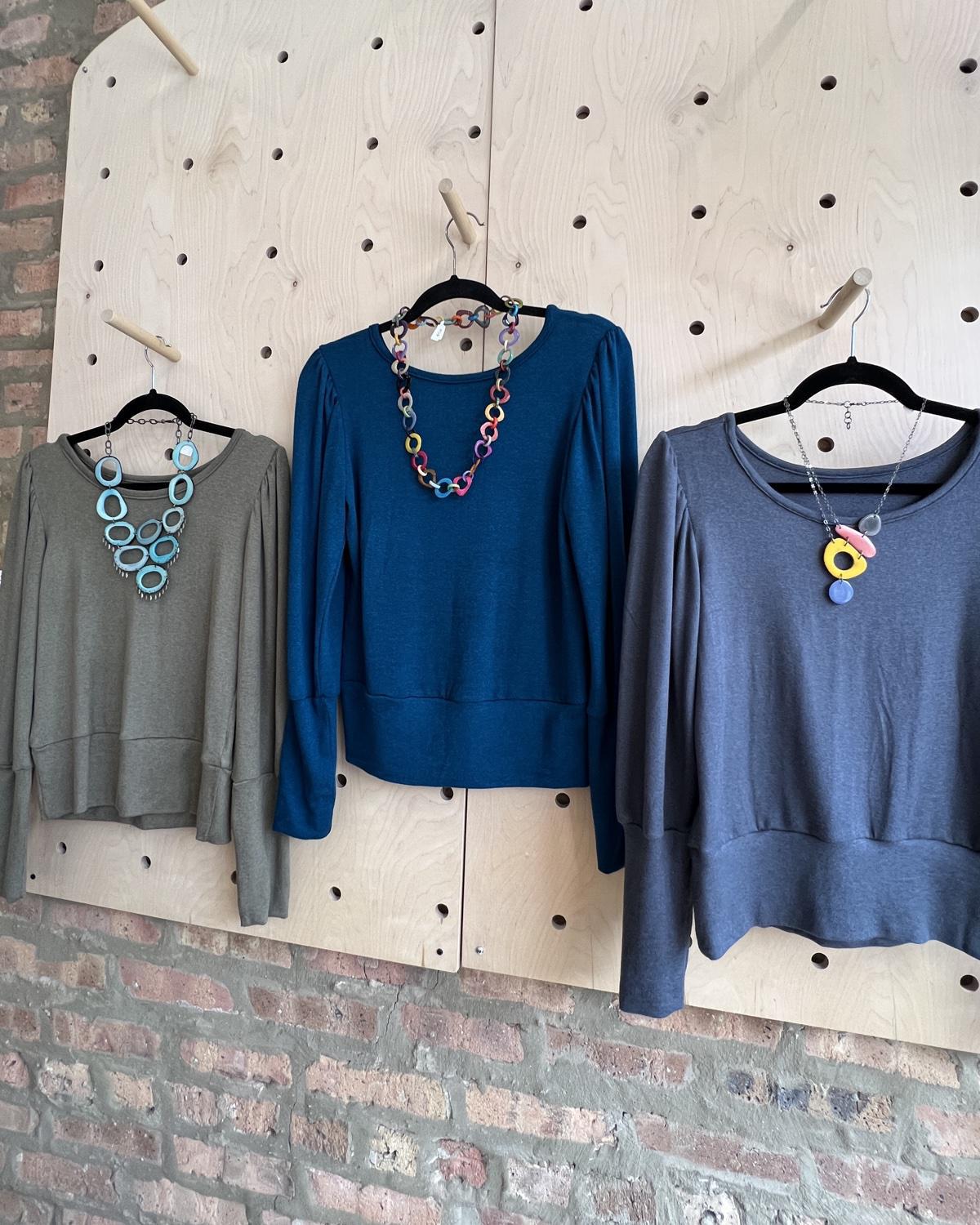 Squasht Violetta Sweater in Light Olive Green