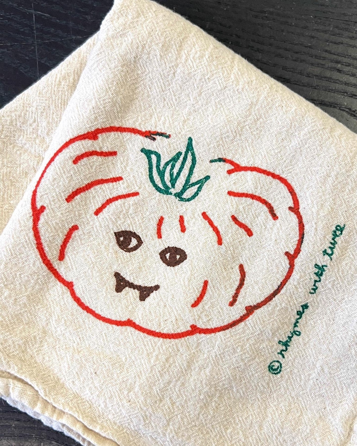 Rhymes With Twee Veggie Vampire Tea Towel - Thom Tomato