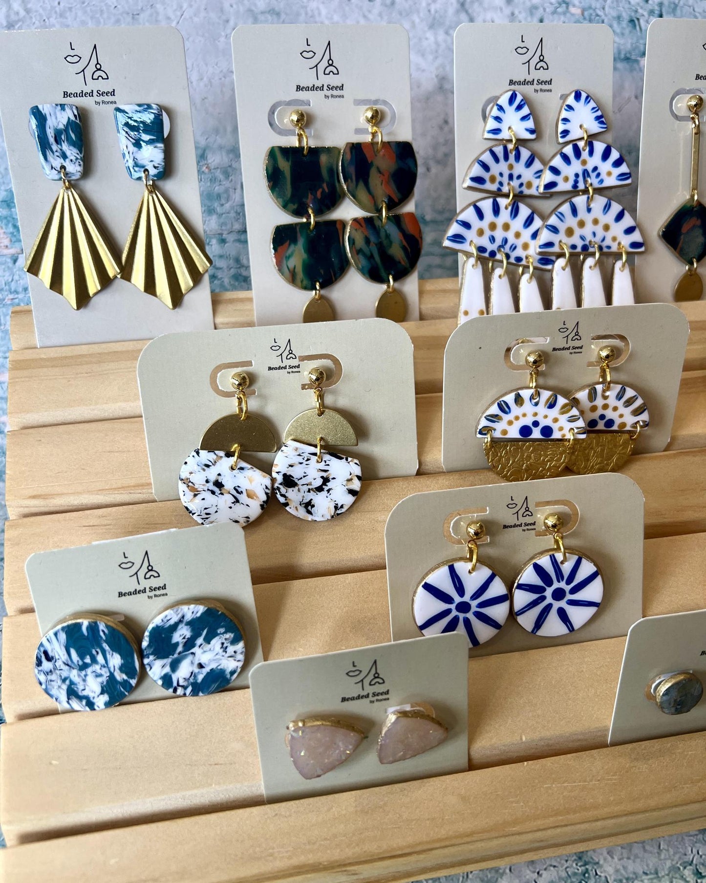 Beaded Seed by Ronea Rollie Stud Earrings