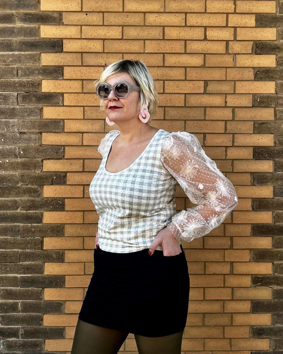 Squasht Lexi Lace Sleeve Top in Winter White - SALE - Small, XL - FINAL SALE