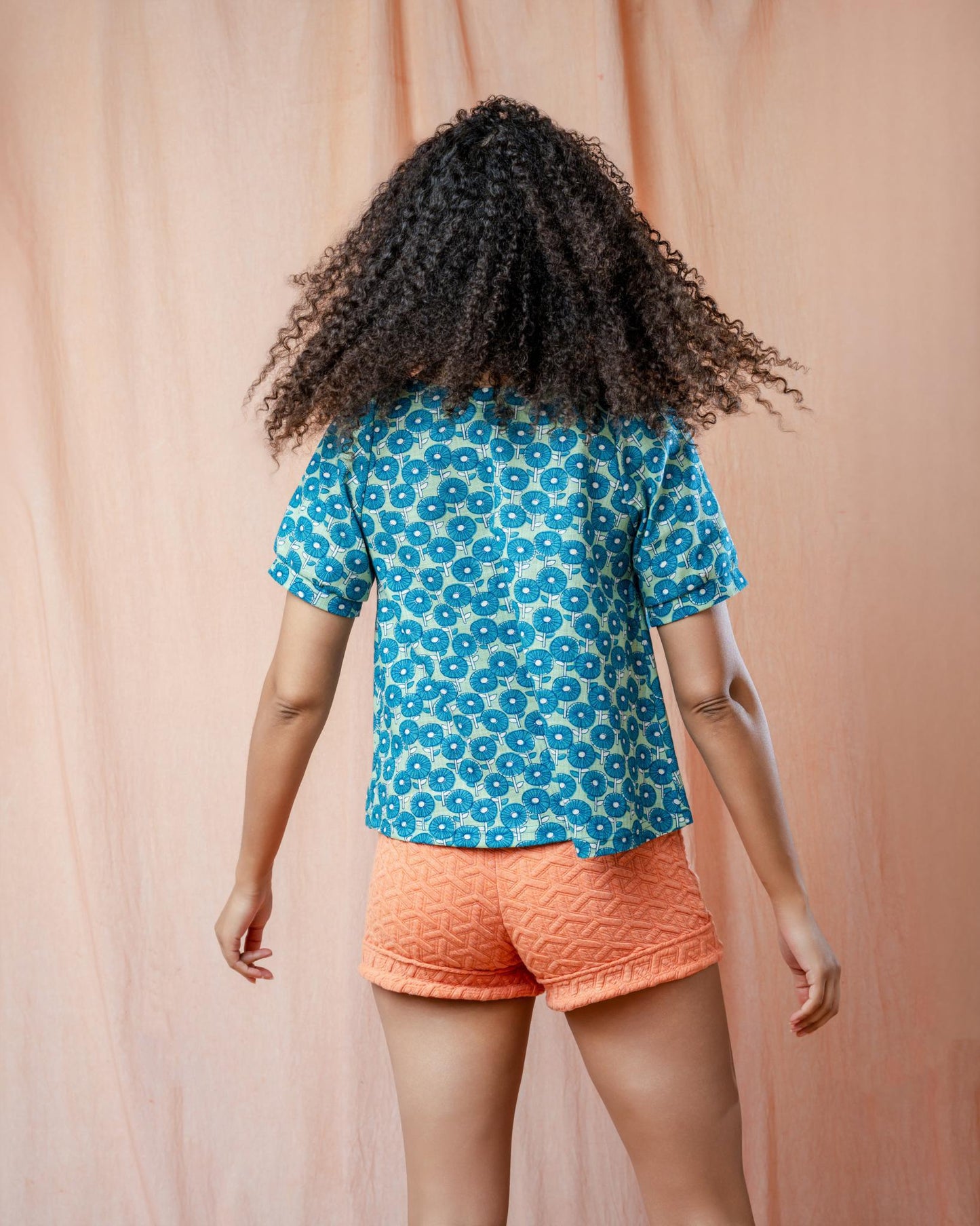 Squasht Short Shorts in Textured Orange Sherbet - SALE - Size Small, Large, 2XL