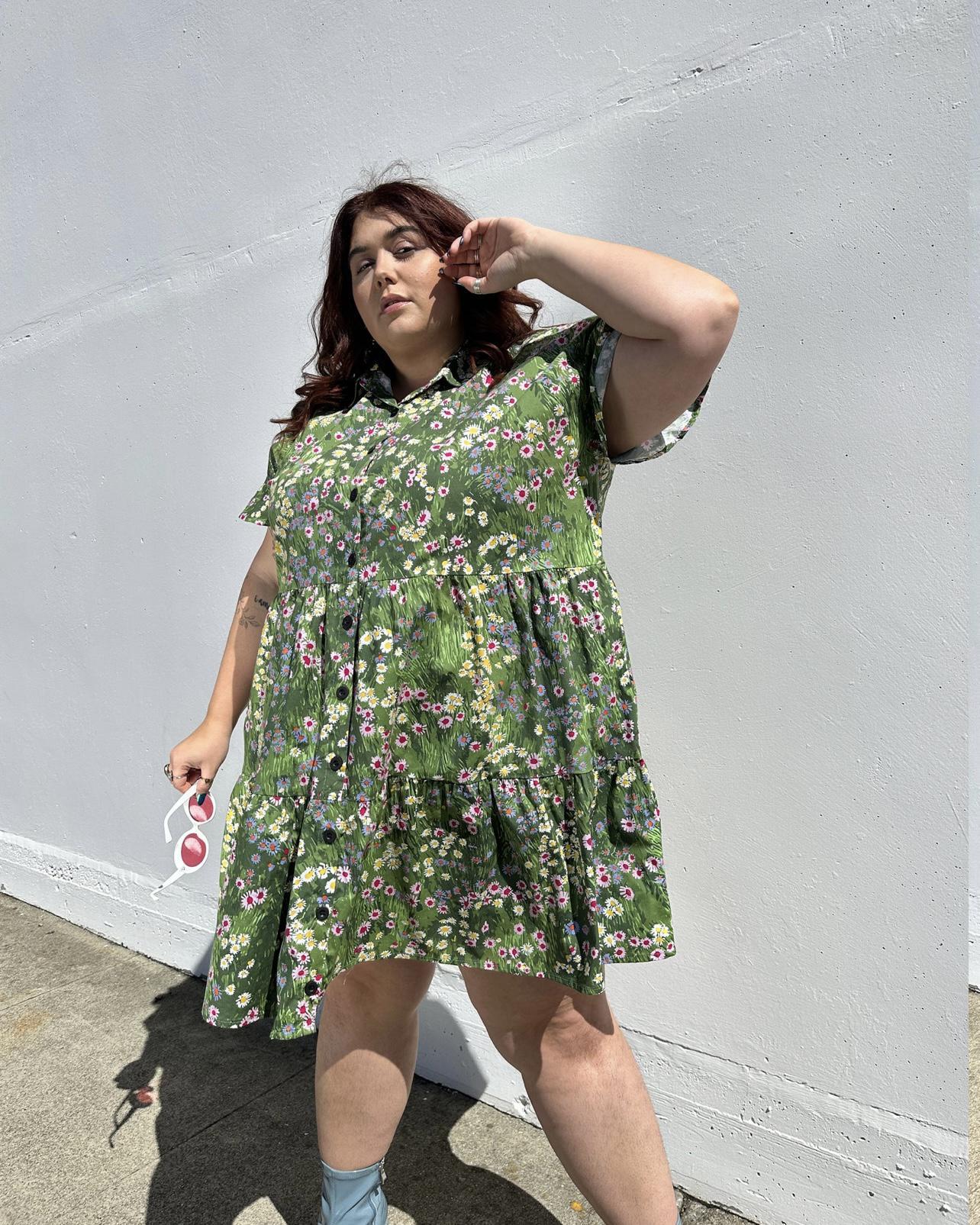 Nooworks Eloise Dress Meadow Print - size XL, 3XL