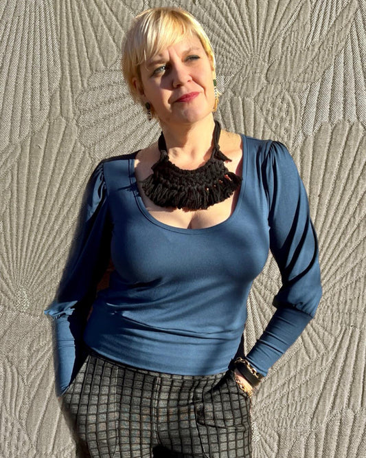 Squasht Debbie Top in Sapphire Blue