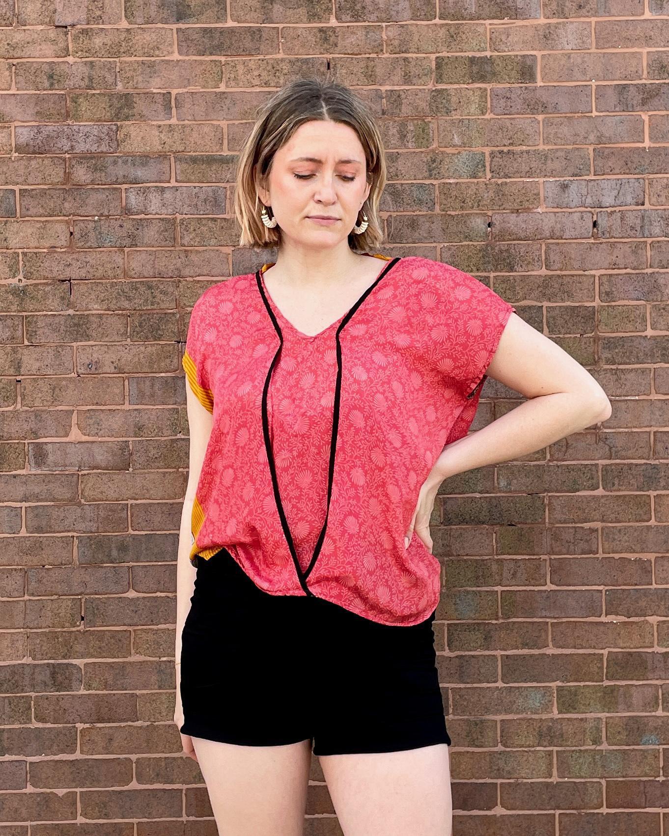 Indie Ella Zahara Reversible Silk Top in Oya - SALE