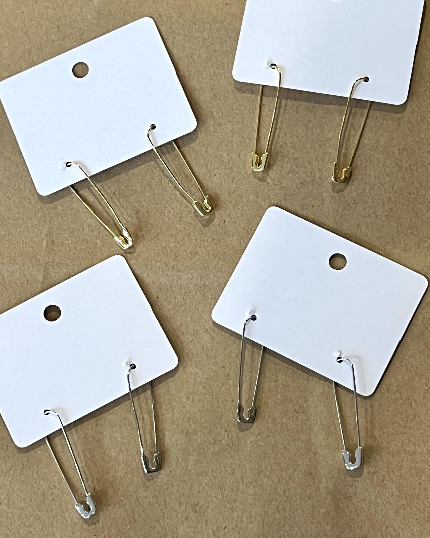 Perimade Minimalist Safety Pin Hoop Earrings in Sterling Silver