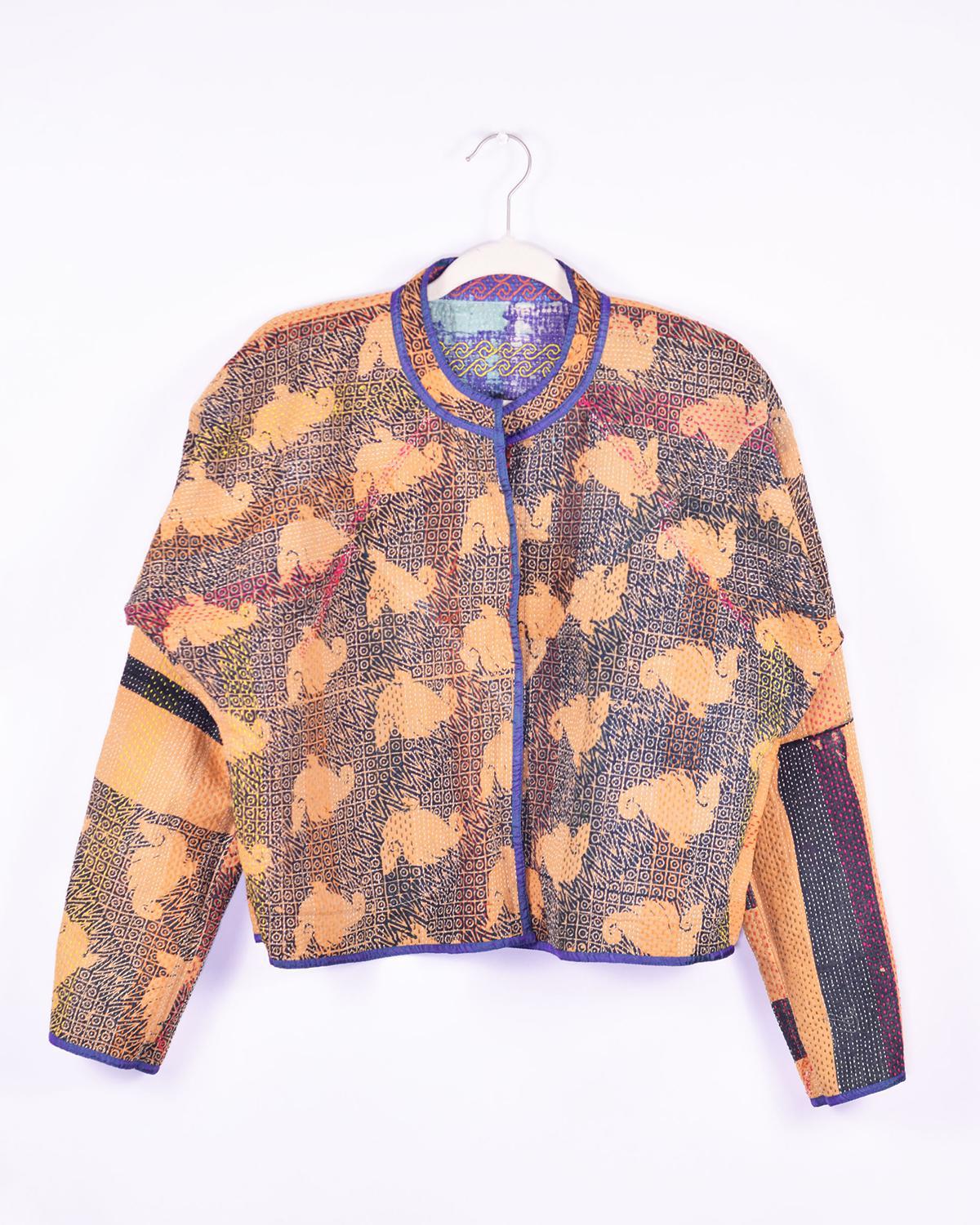 Txtile Sofie Lalita Quilted Reversible Patchwork Kantha Jacket