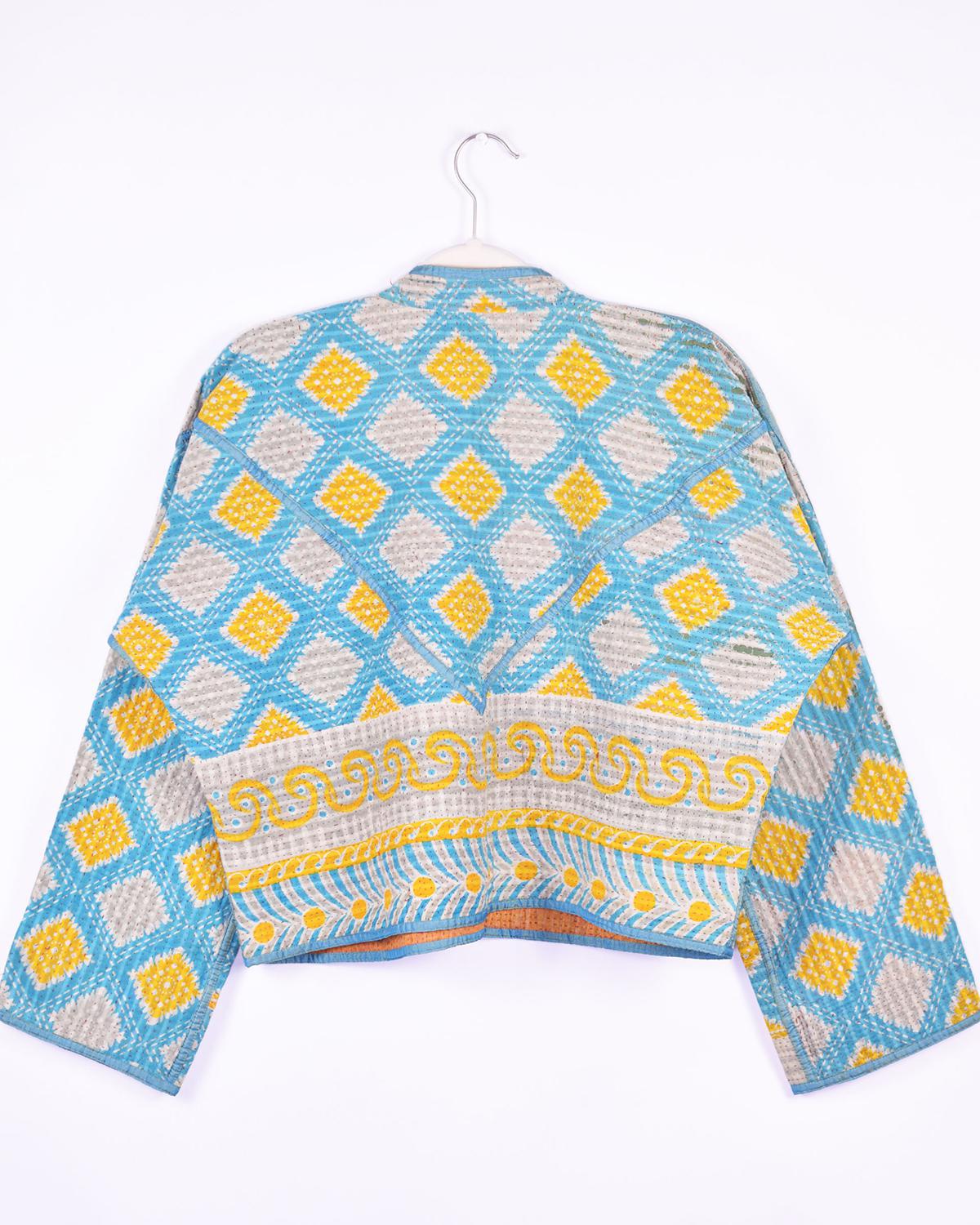 Txtile Sofie Ishani Quilted Reversible Patchwork Kantha Jacket