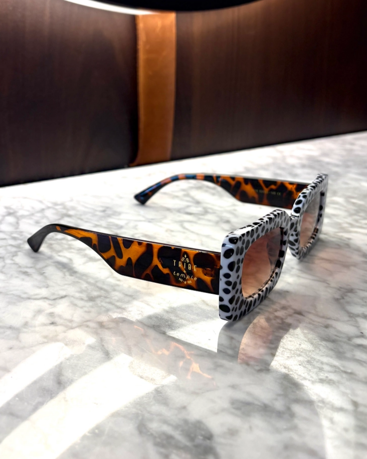 Tribe + Temple Spot Me If You Can Mixed Print Sunglasses