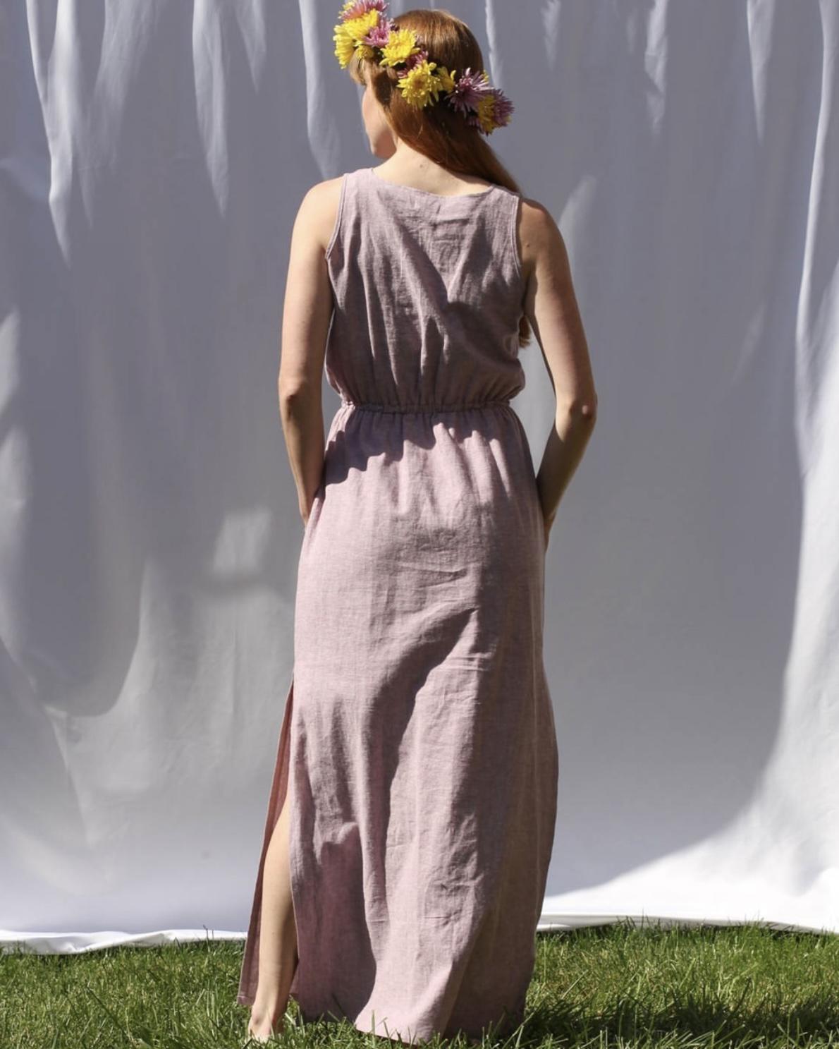 Wulfka Leah Hemp Maxi Dress - Orchid - SALE - Last One - Size Medium