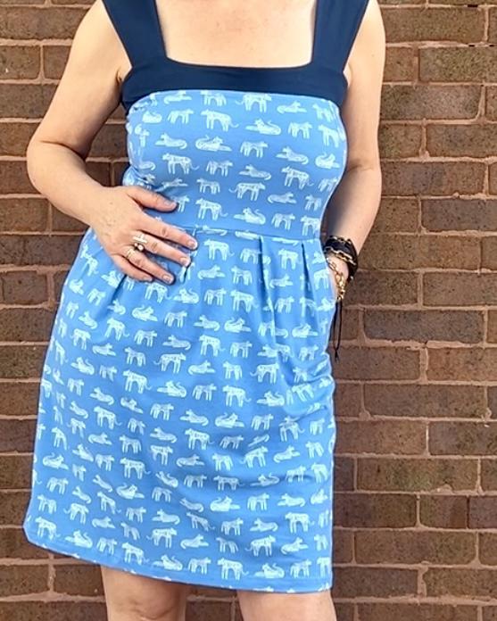 Squasht Wide Strap Dress in Big Cats Print - SALE - Small, Large, 2XL