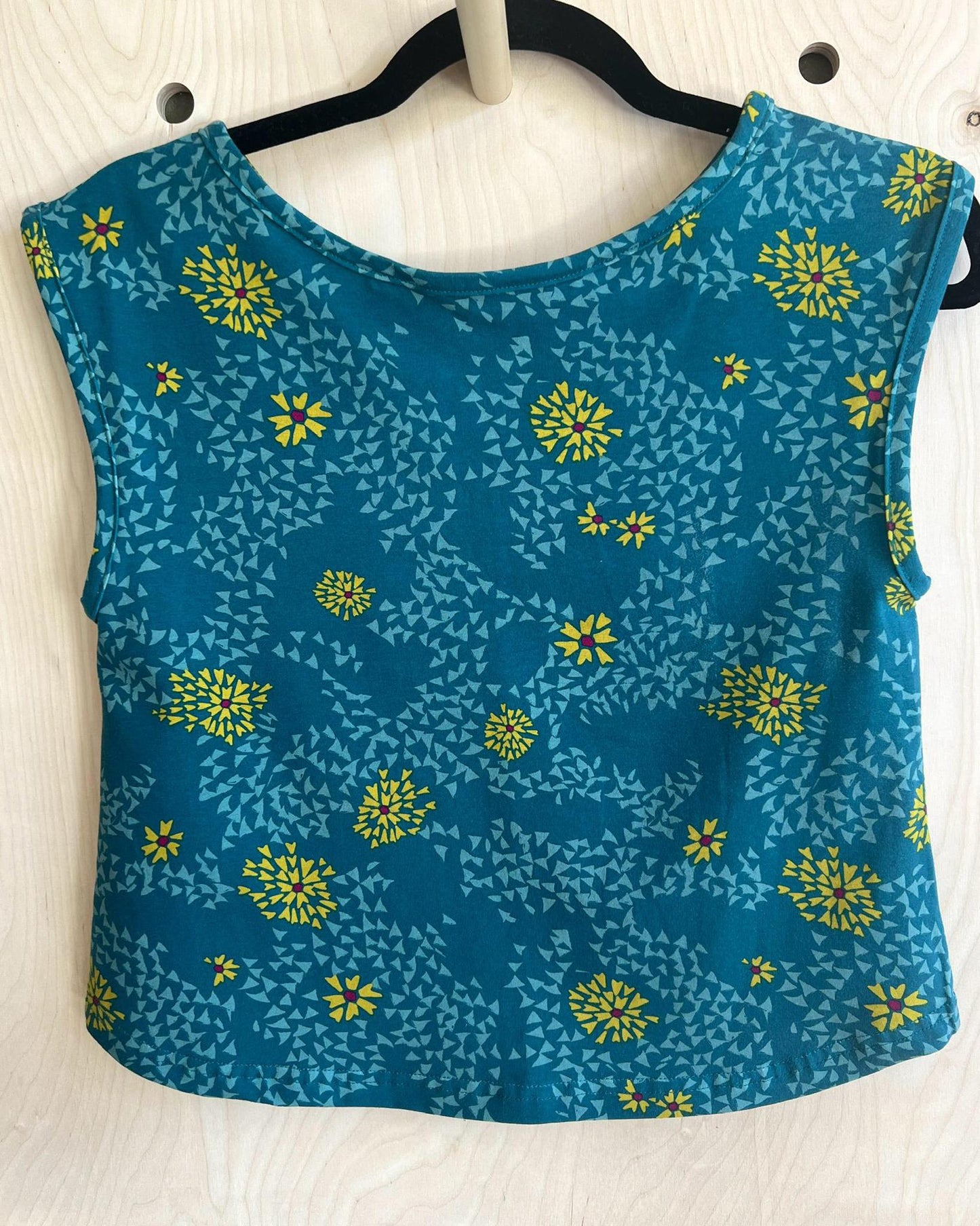 Squasht Croppish Tee in Teal Spring Floral