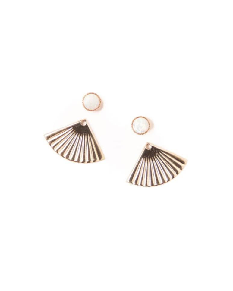 Michelle Starbuck Mini Pleat Jackets Opal Studs