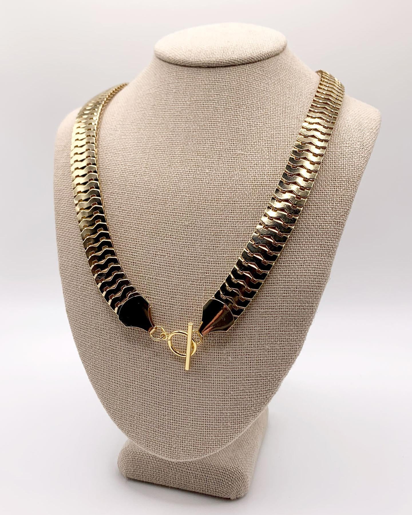 caliLOVESchi Golden Daydream Wide Gold Chain Necklace