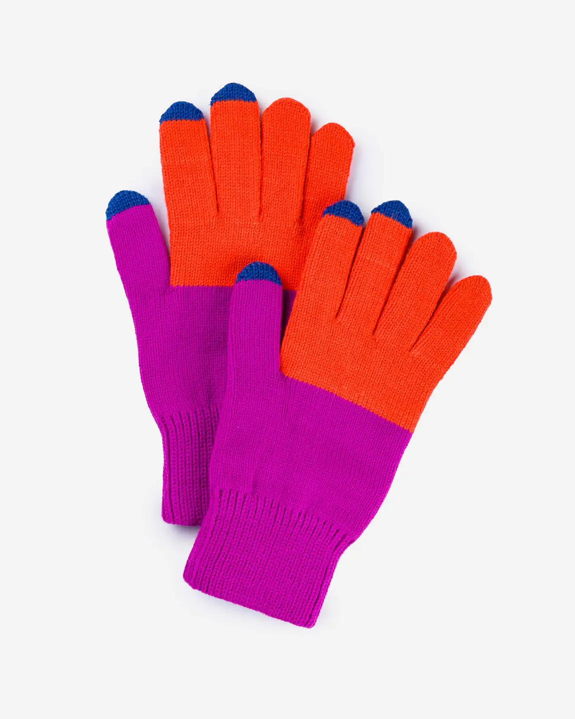 Verloop Color Block Touchscreen Gloves in Poppy Magenta