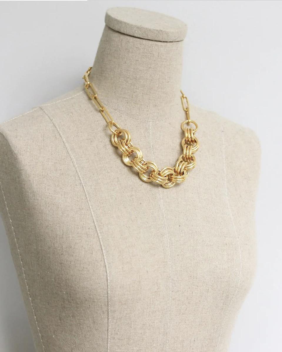 David Aubrey Gold Chain Necklace Extra Chunky Links