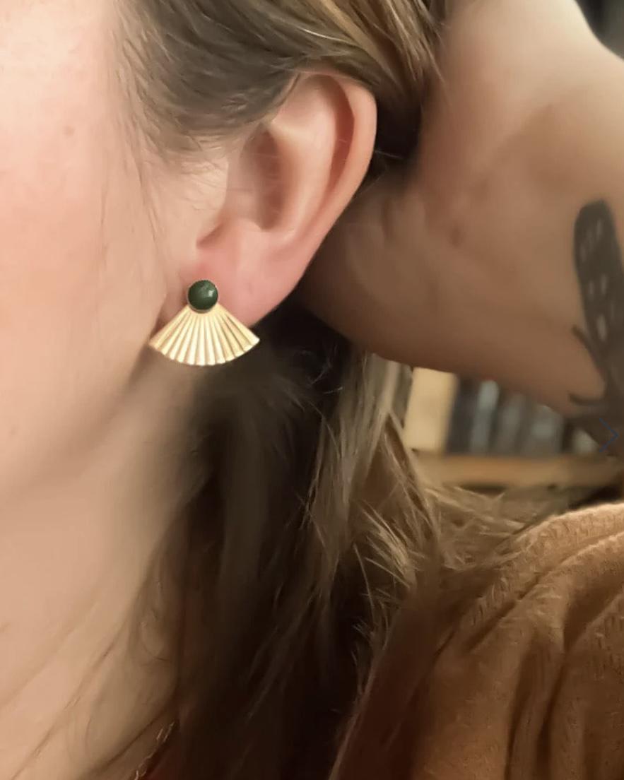Michelle Starbuck Mini Pleat Jackets Malachite Studs