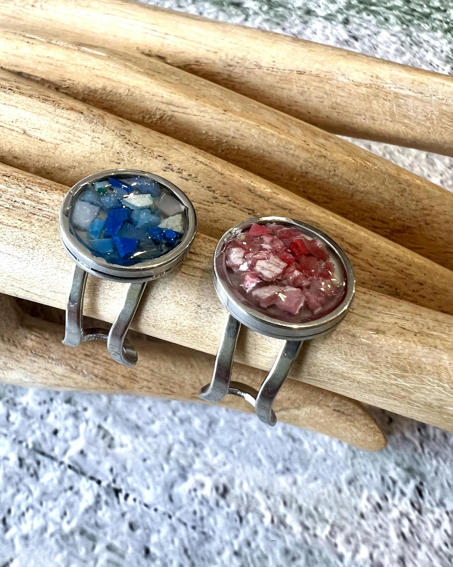 Plastic Beach Collections - Adjustable Silver Ring - Opakapaka