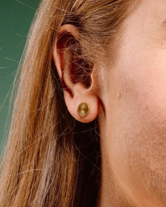 Michelle Starbuck Circle Starburst Studs