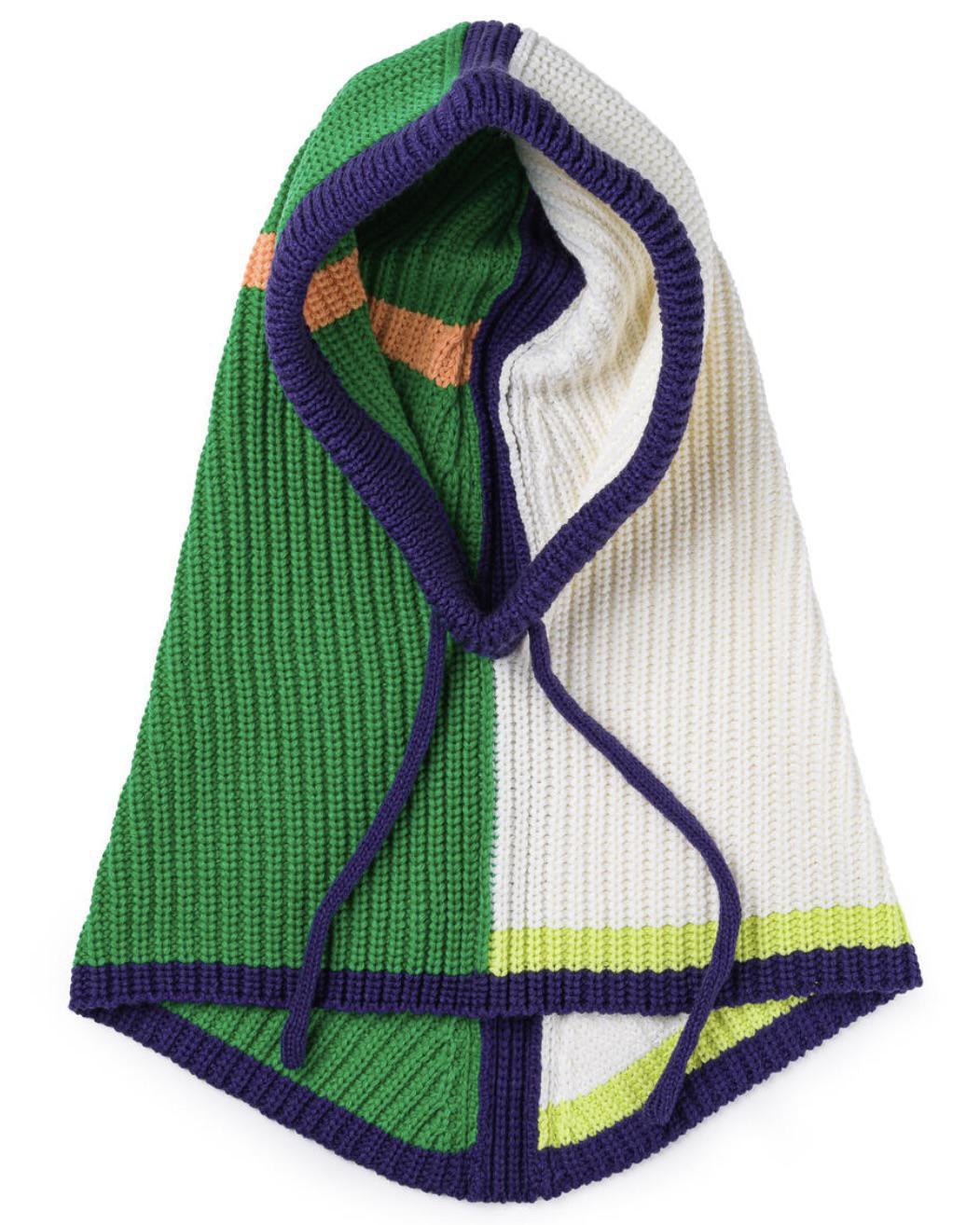 Verloop Outline Drawstring Hood Kelly White - SALE