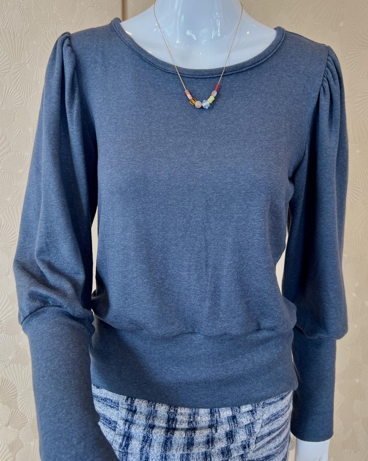 Squasht Violetta Sweater in Steel Gray