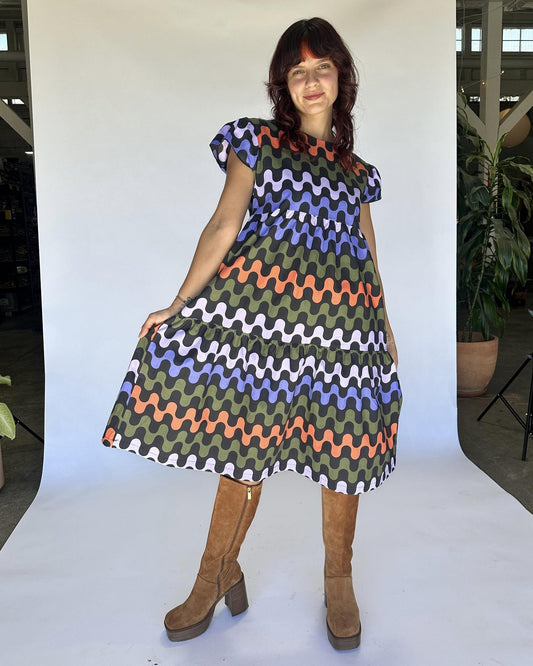 Nooworks Frida Dress Ditto Print - Size Medium - SALE