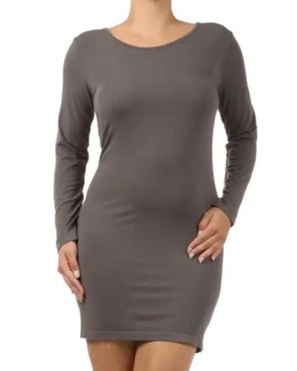 M Rena Plus Size Long Sleeve Bodycon Dress