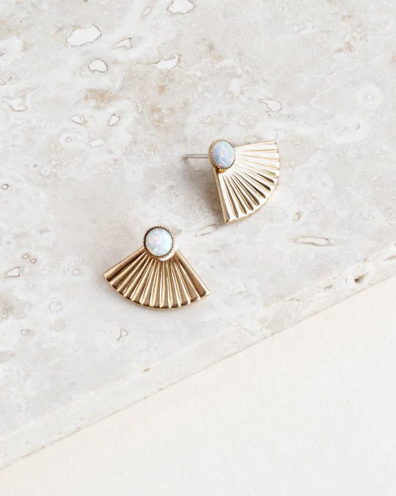 Michelle Starbuck Mini Pleat Jackets Opal Studs