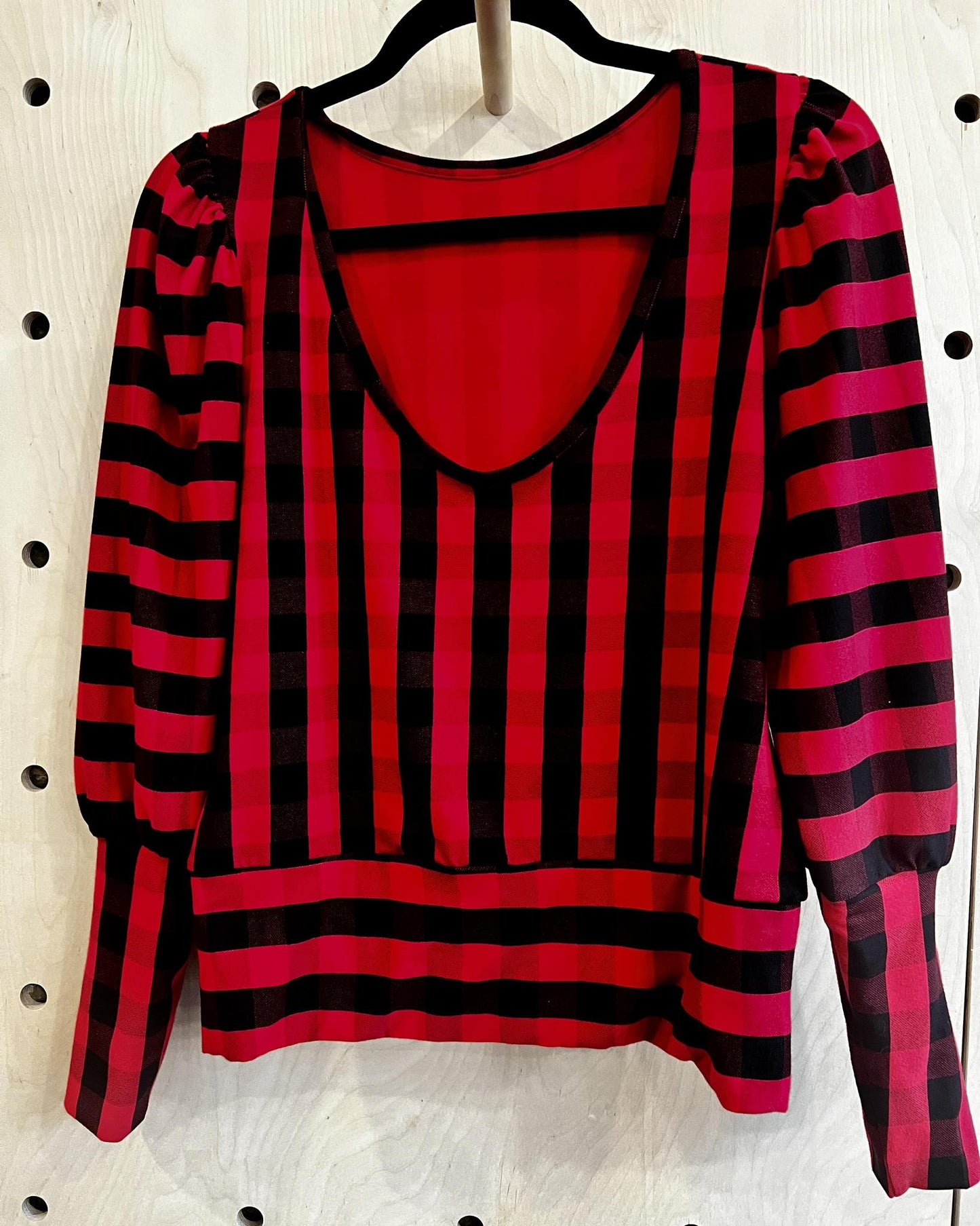Squasht Debbie Top Red and Black Lumberjack Plaid