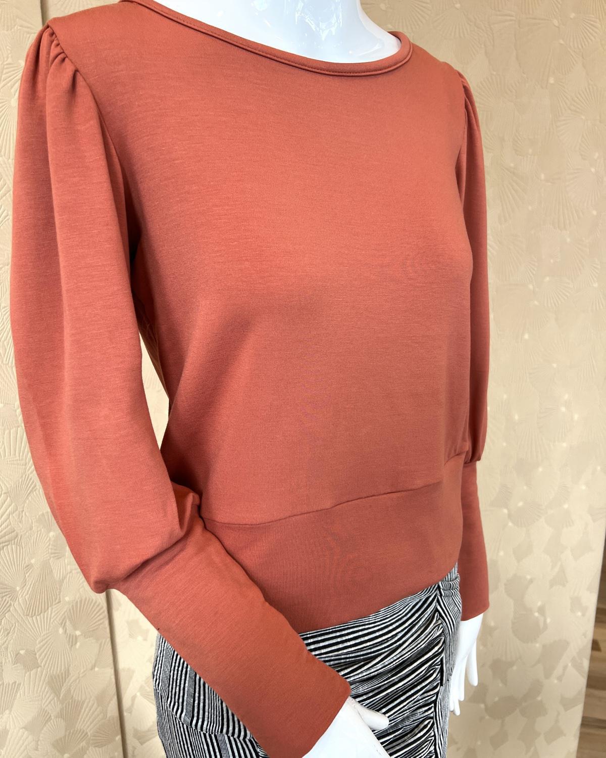 Squasht Violetta Sweater in Pumpkin Orange Fleece