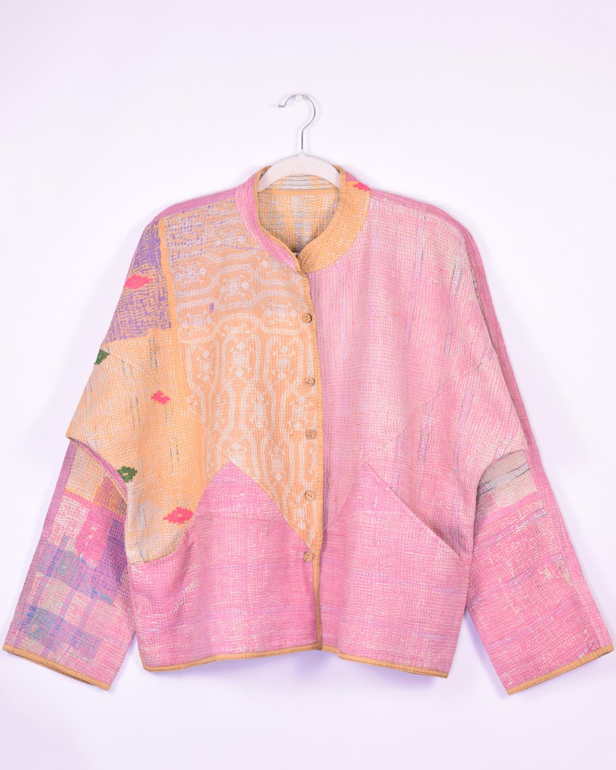 Txtile Charlie Aarya Quilted Reversible Patchwork Kantha Jacket