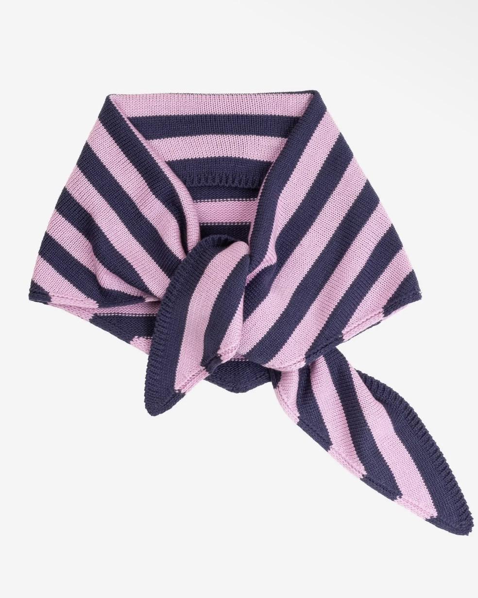 Verloop Simple Stripe Triangle Scarf in Lilac Denim