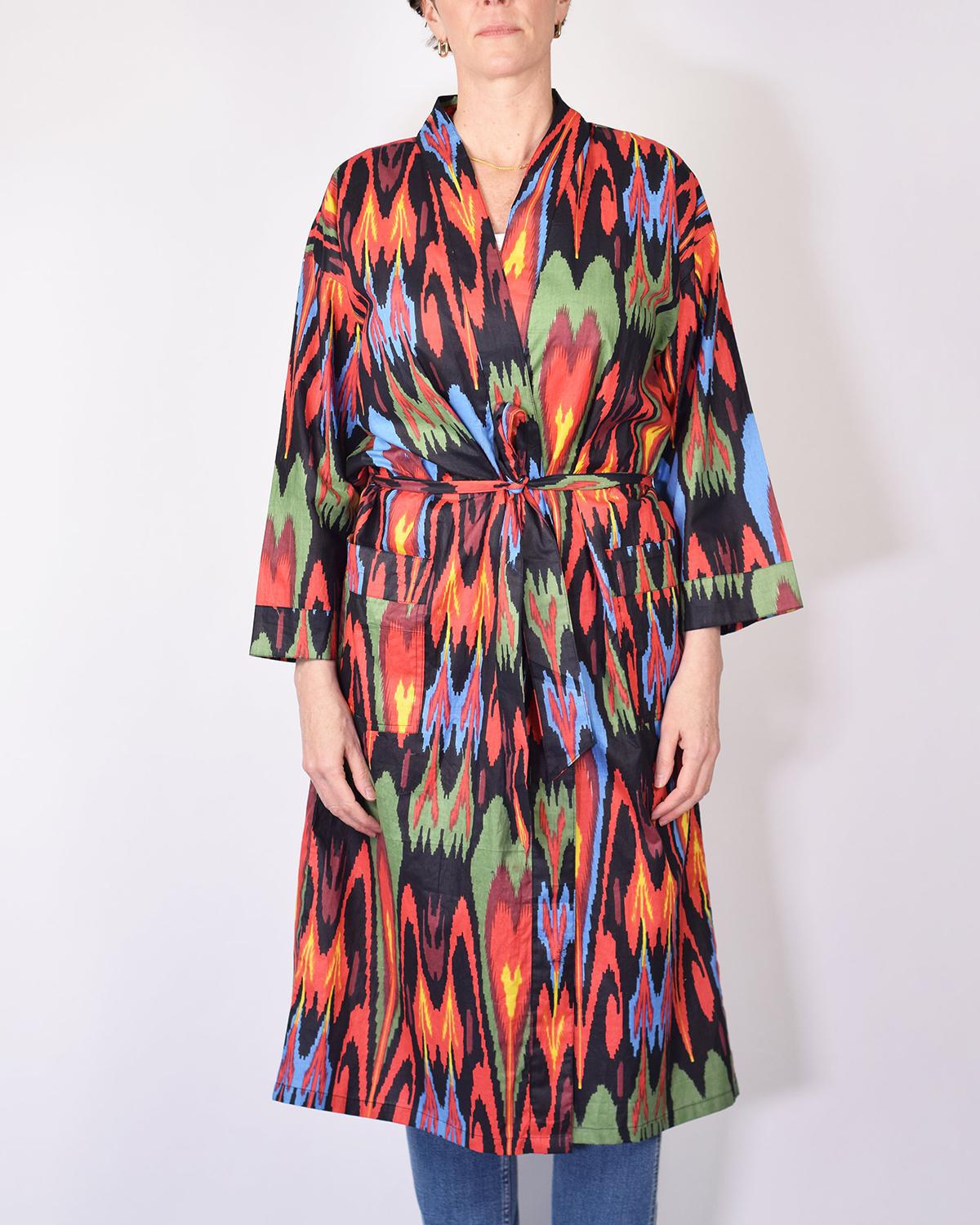 Txtile Lightweight Cotton Robe - Dark Matter