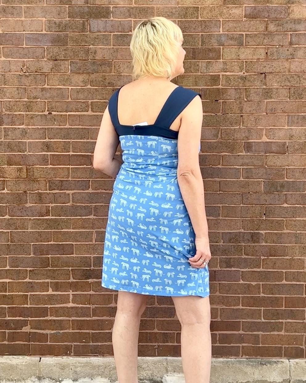 Squasht Wide Strap Dress in Big Cats Print - SALE - Small, Large, 2XL