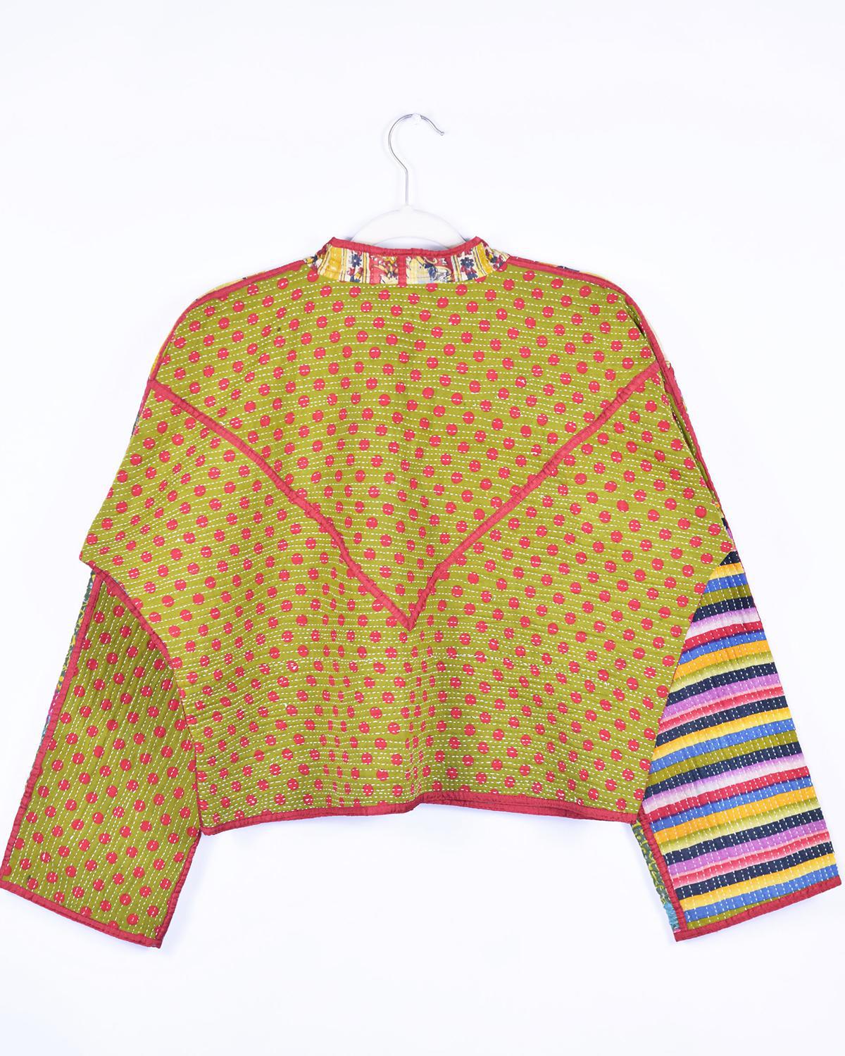 Txtile Sofie Advika Quilted Reversible Patchwork Kantha Jacket