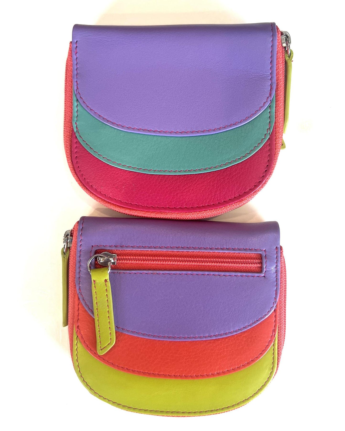 ili Leather Mini Dome Wallet in Palm Beach