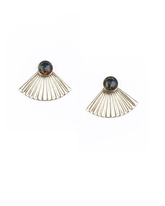Michelle Starbuck Mini Pleat Jackets Black Opal Studs