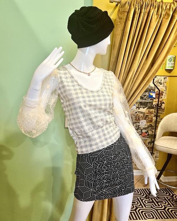 Squasht Lexi Lace Sleeve Top in Winter White - SALE - Small, XL - FINAL SALE