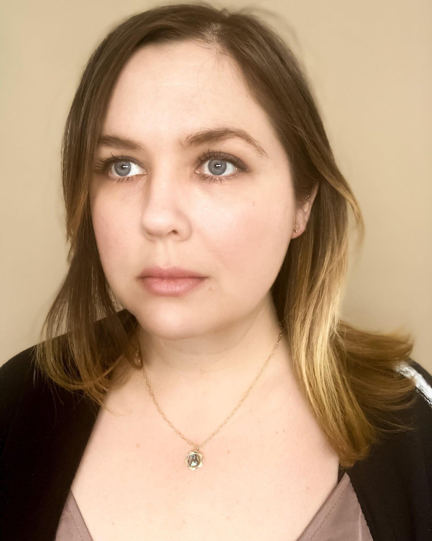 Michelle Starbuck Abalone Scalloped Charm Necklace