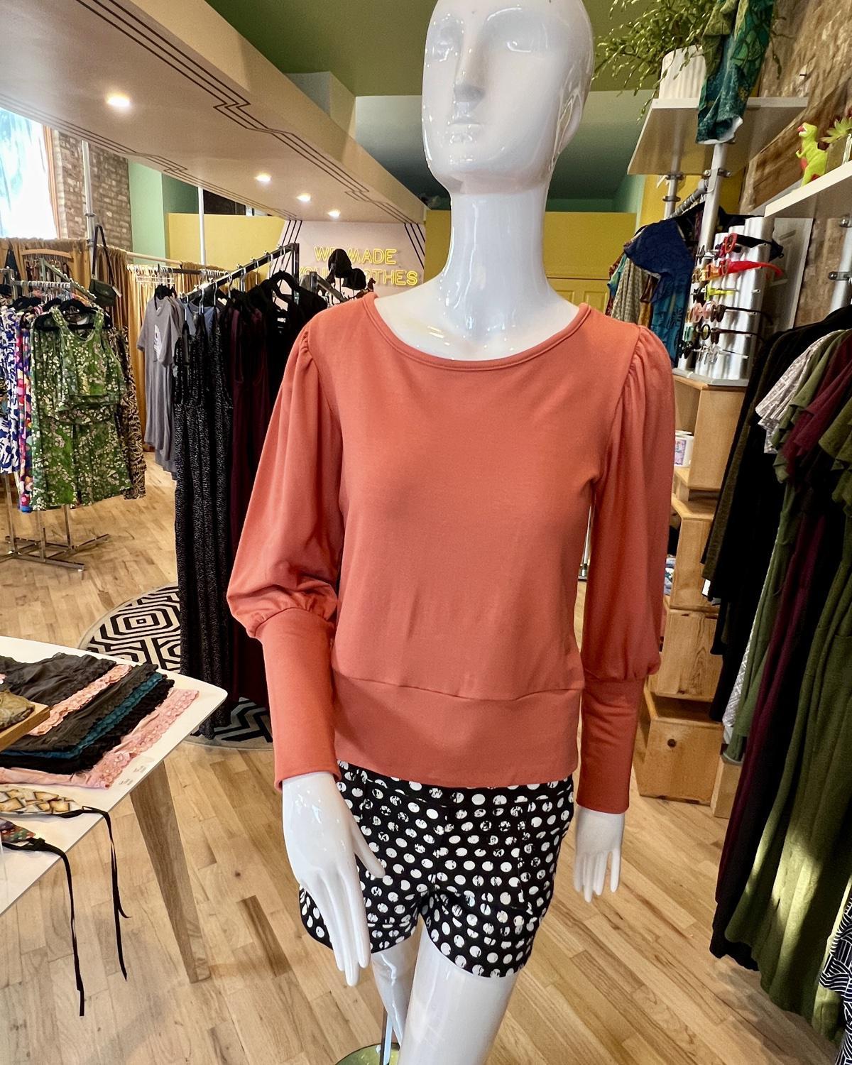Squasht Violetta Sweater in Pumpkin Orange Fleece
