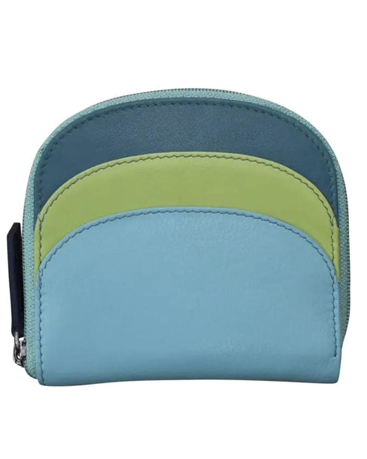ili Leather Mini Dome Wallet in Serenity Multi