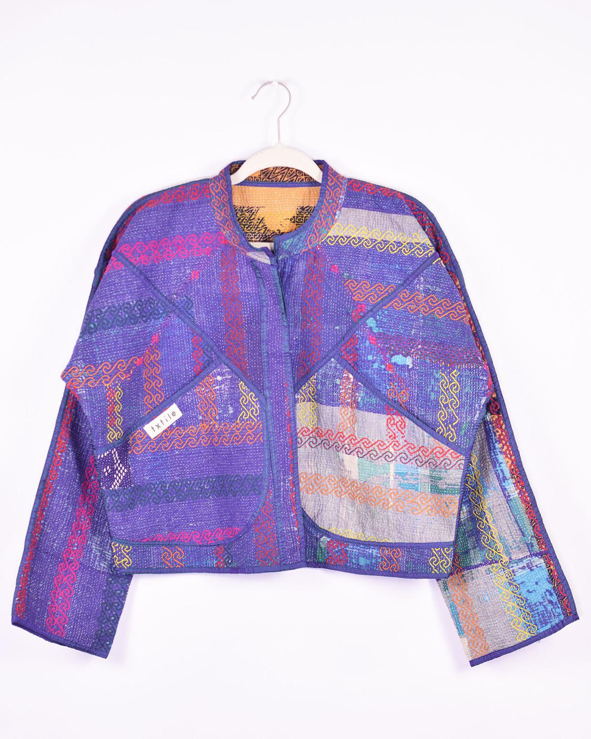 Txtile Sofie Lalita Quilted Reversible Patchwork Kantha Jacket
