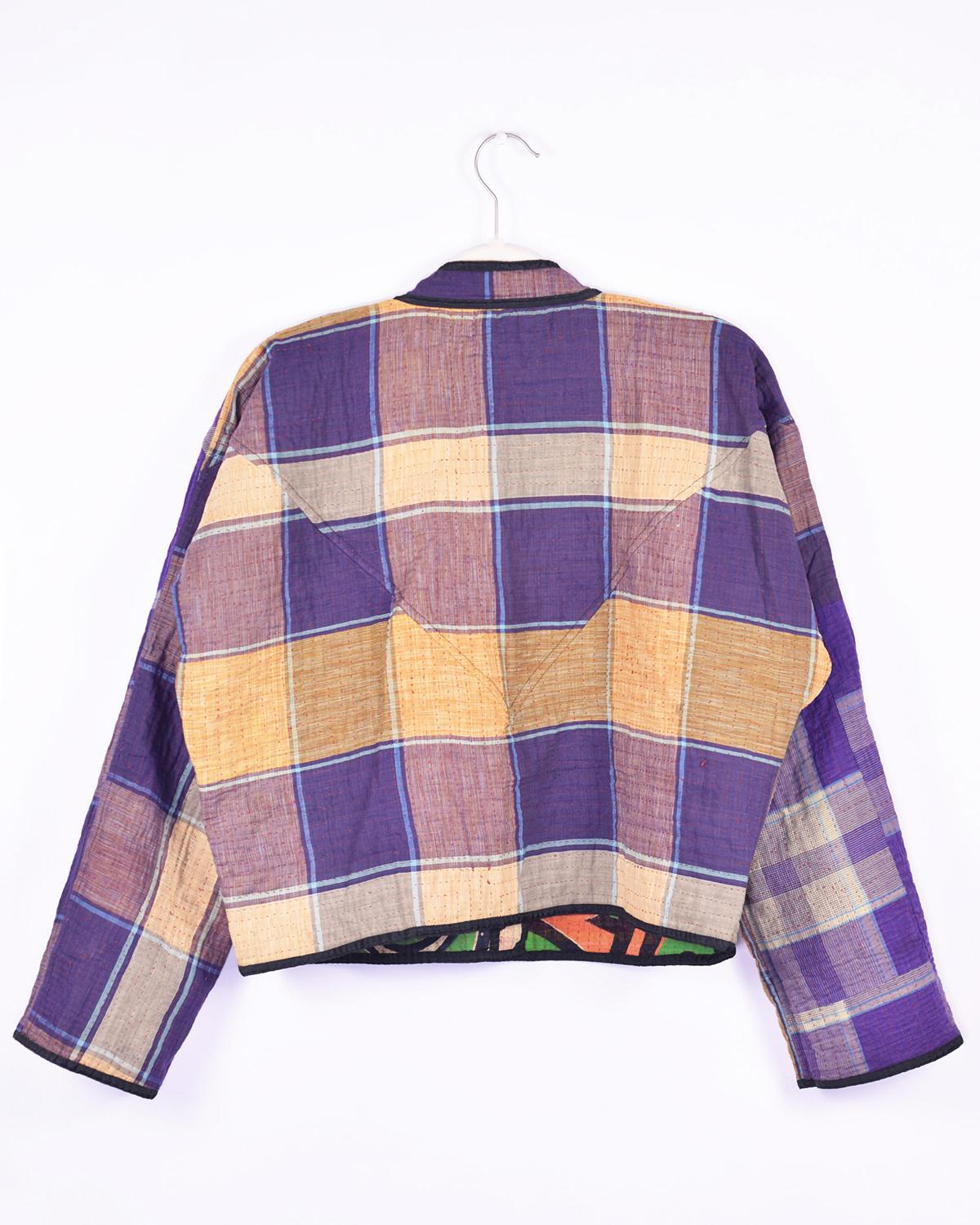 Txtile Sofie Meera Quilted Reversible Patchwork Kantha Jacket
