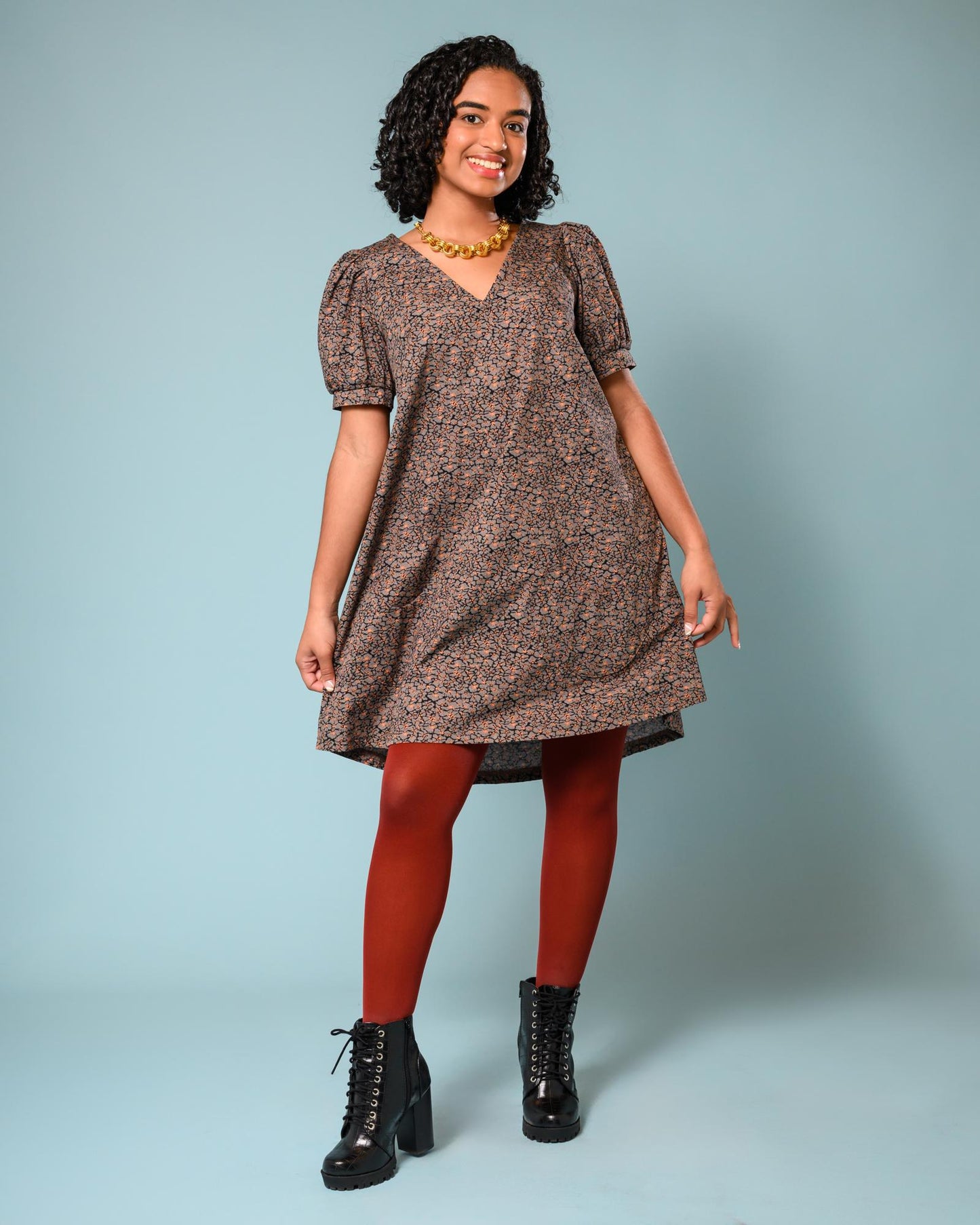 Squasht Winifred Shift Dress in Efflorescent Lava