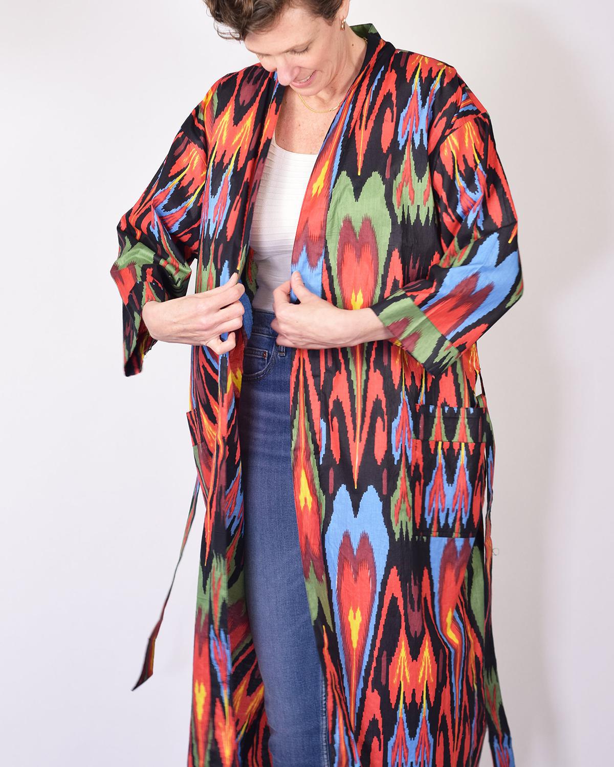 Txtile Lightweight Cotton Robe - Dark Matter