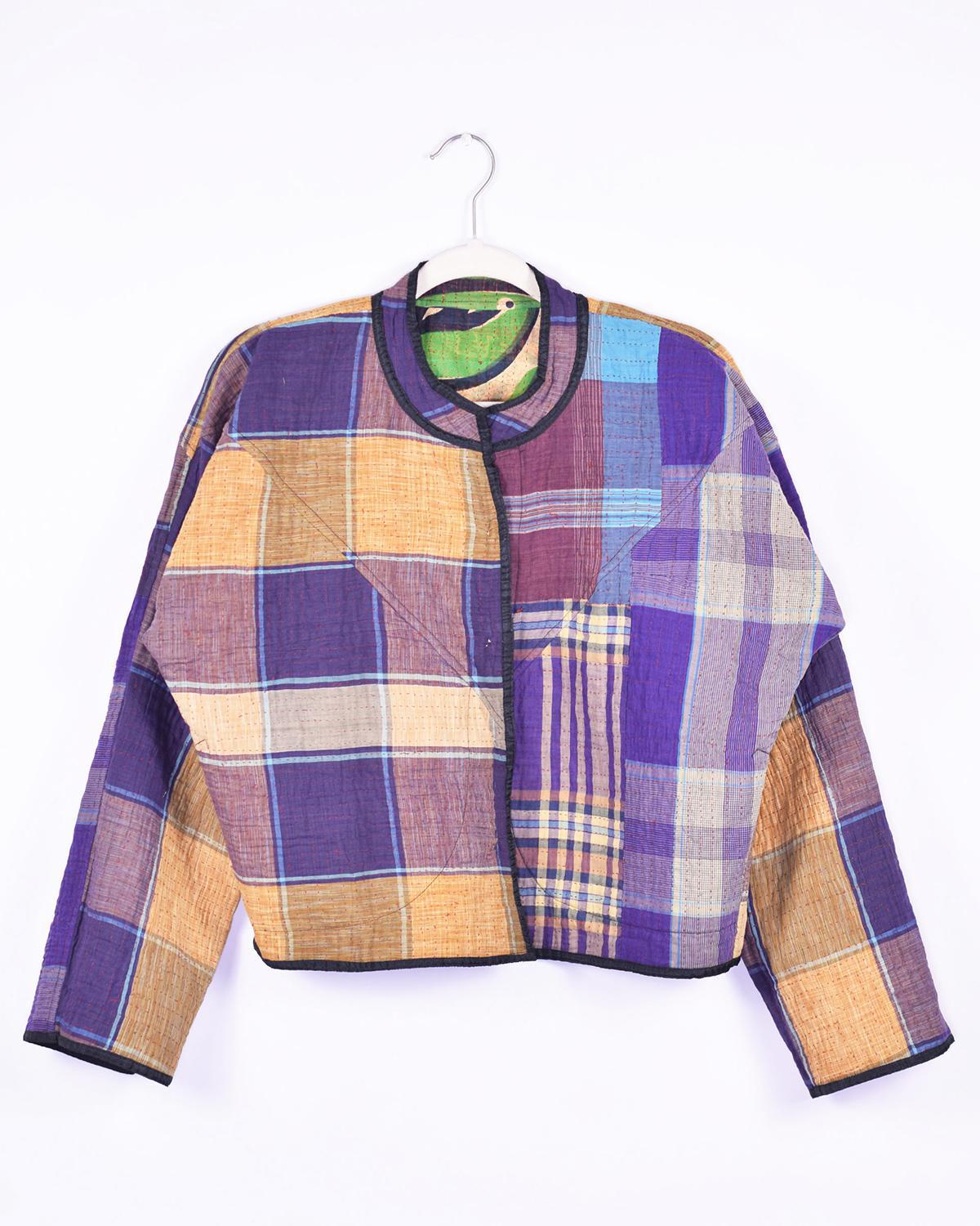 Txtile Sofie Meera Quilted Reversible Patchwork Kantha Jacket