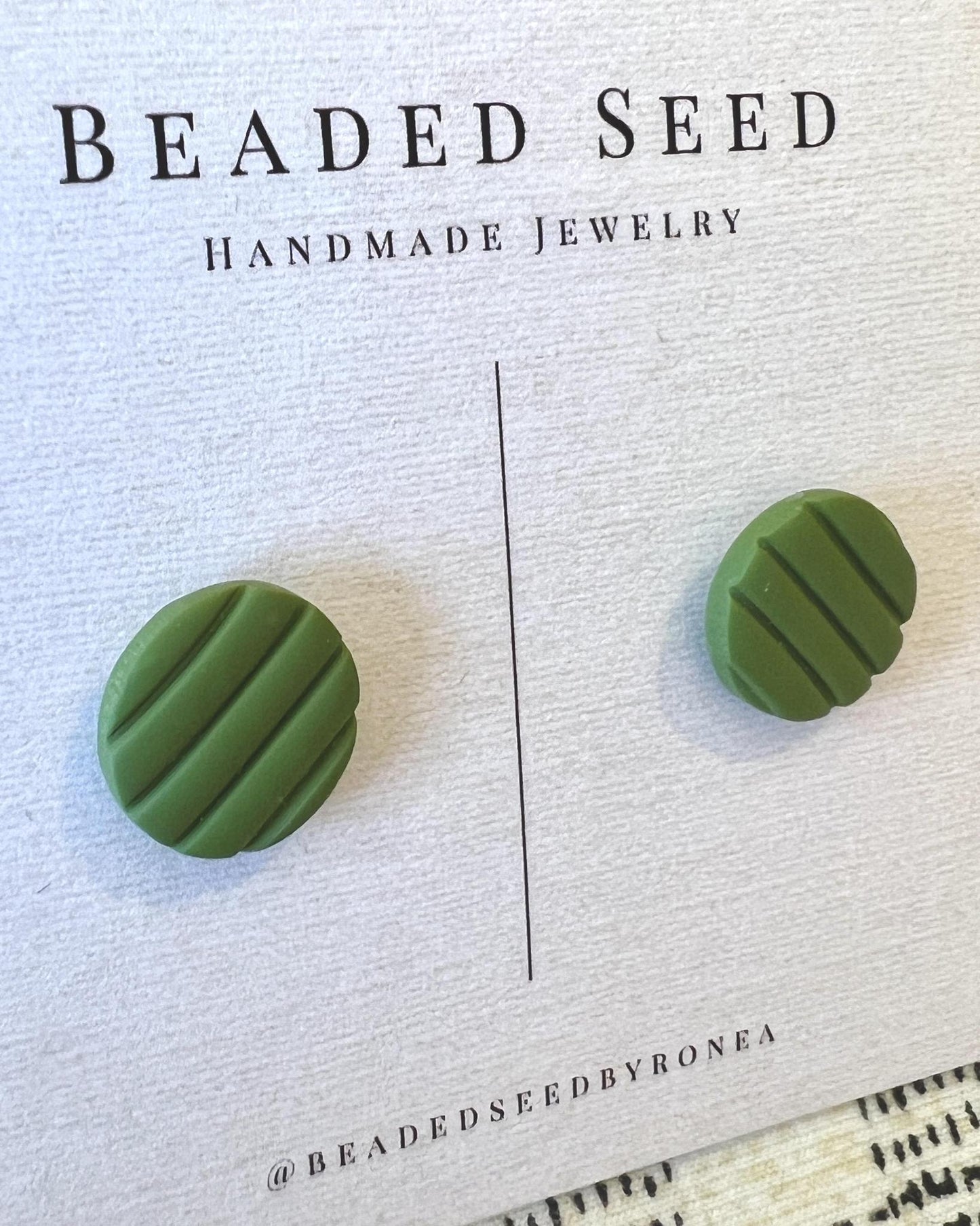 Beaded Seed by Ronea - Stud Earrings - Choose a Pair
