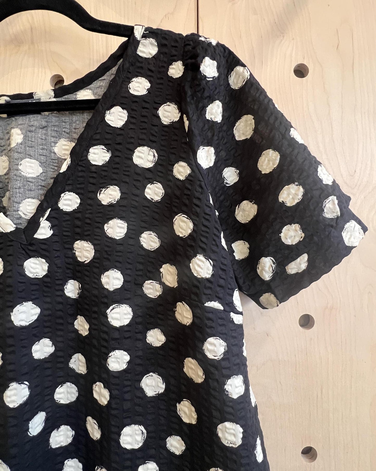 PRE-ORDER Squasht Winifred Dress Black with White Dots Cotton Ripple